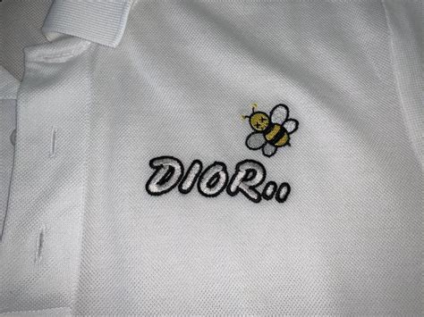 dior bumble bee shirt|Shirt with Embroidered Bee Jewel White Cotton Poplin .